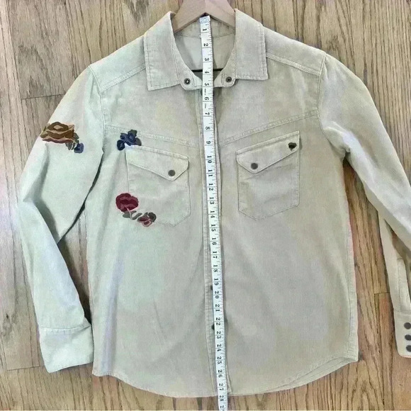 Free People Harley Embroidered Corduroy Shirt Size X-Small - Picture 12 of 16